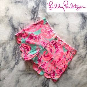 Lilly Pulitzer Buttercup Scalloped Shorts